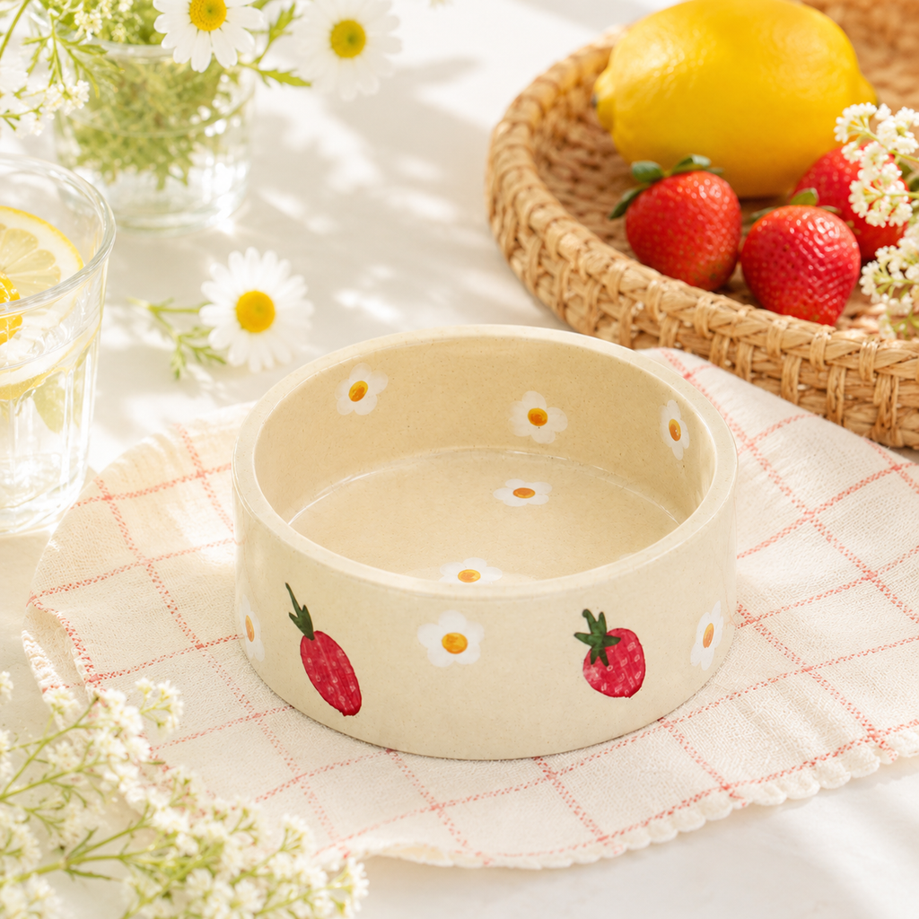Strawberry Blossom Snack Bowl