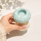 Polka Dot Mushroom Candle Holder (Sky Blue)
