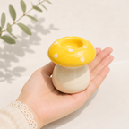 Polka Dot Mushroom Candle Holder (Sunshine Yellow)