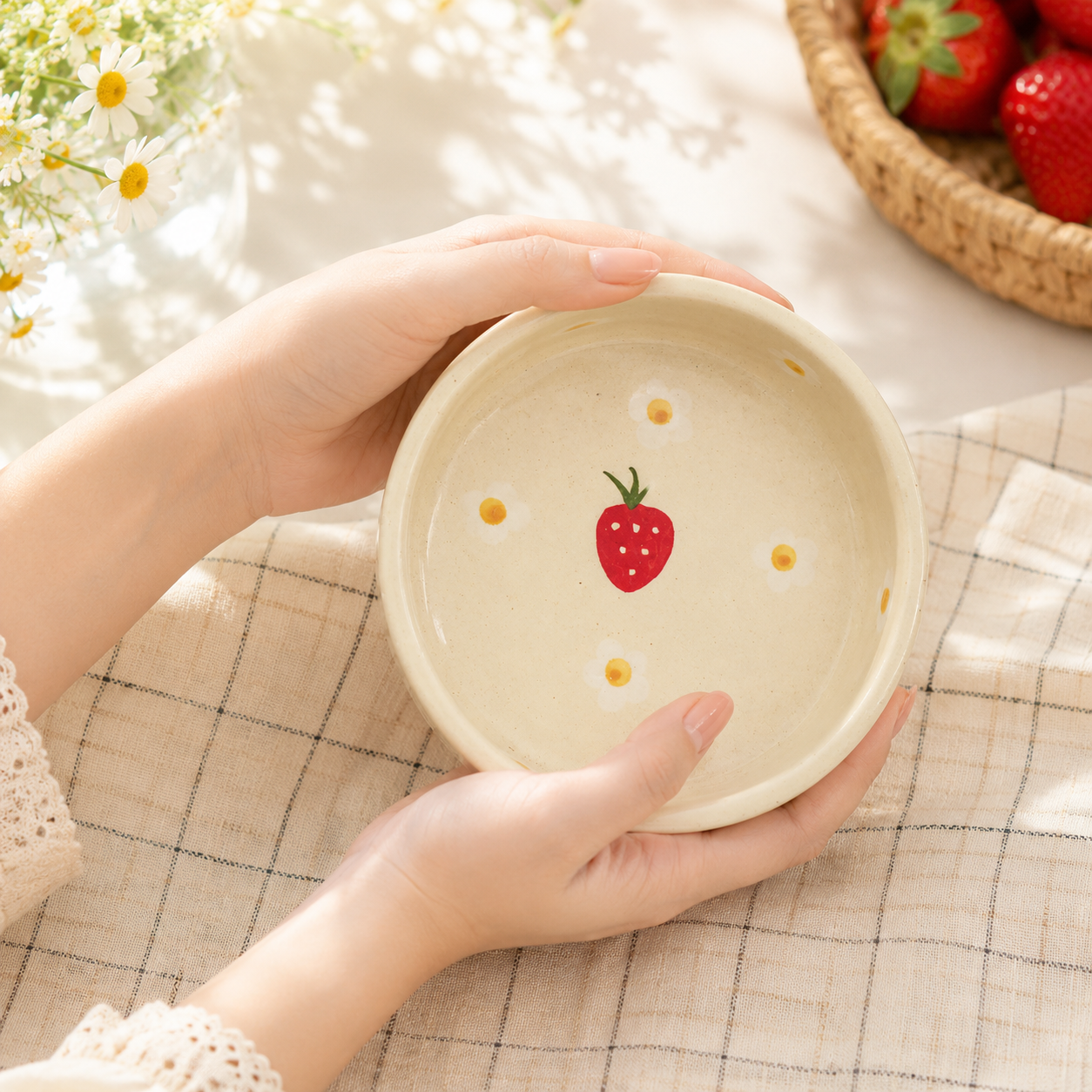 Strawberry Blossom Snack Bowl