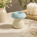 Polka Dot Mushroom Candle Holder (Sky Blue)