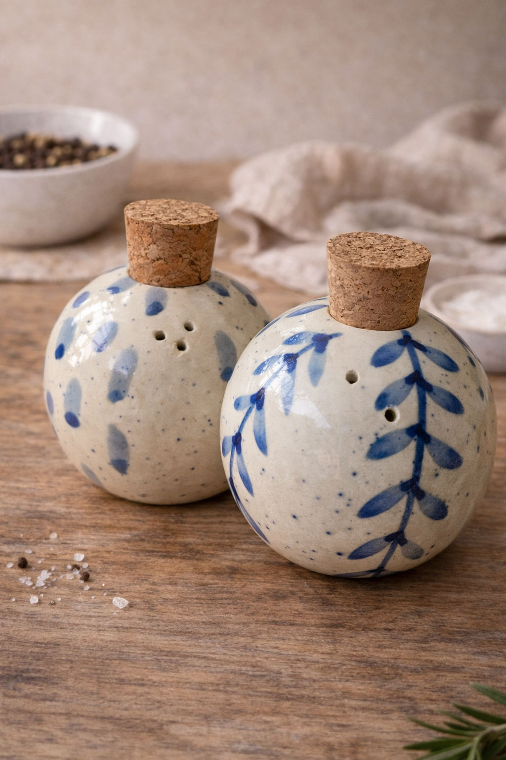 Blue Blossom Salt & Pepper Set
