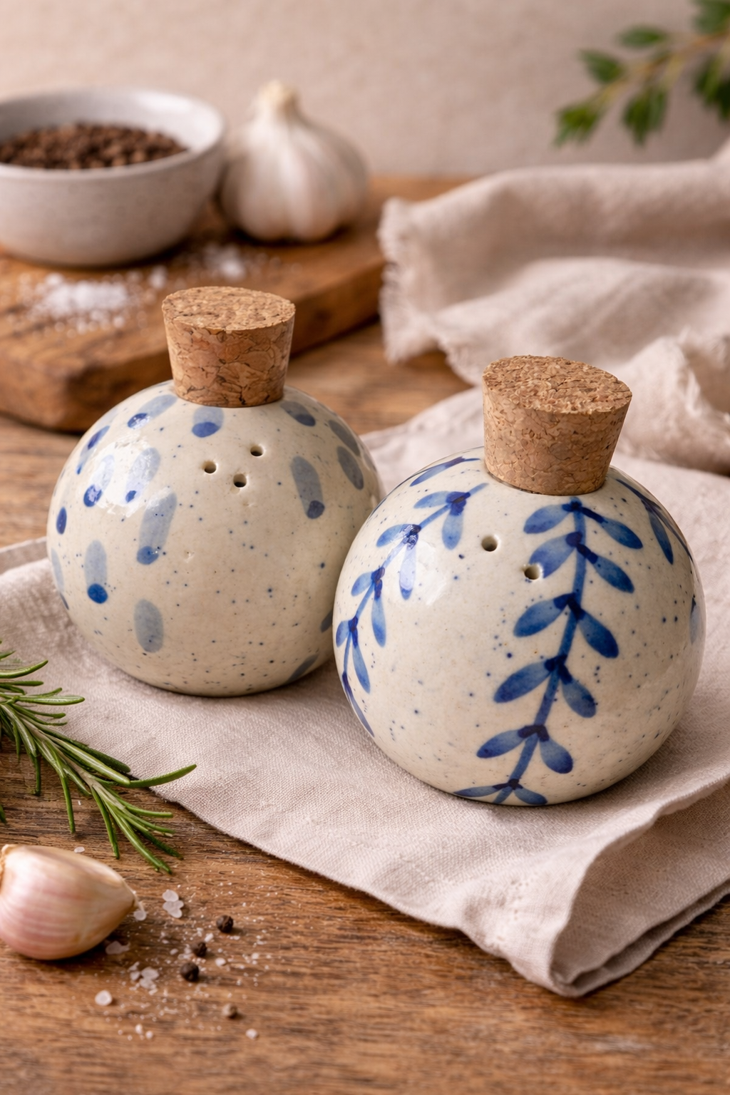 Blue Blossom Salt & Pepper Set