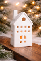 Snow Cottage Candle Holder - Large