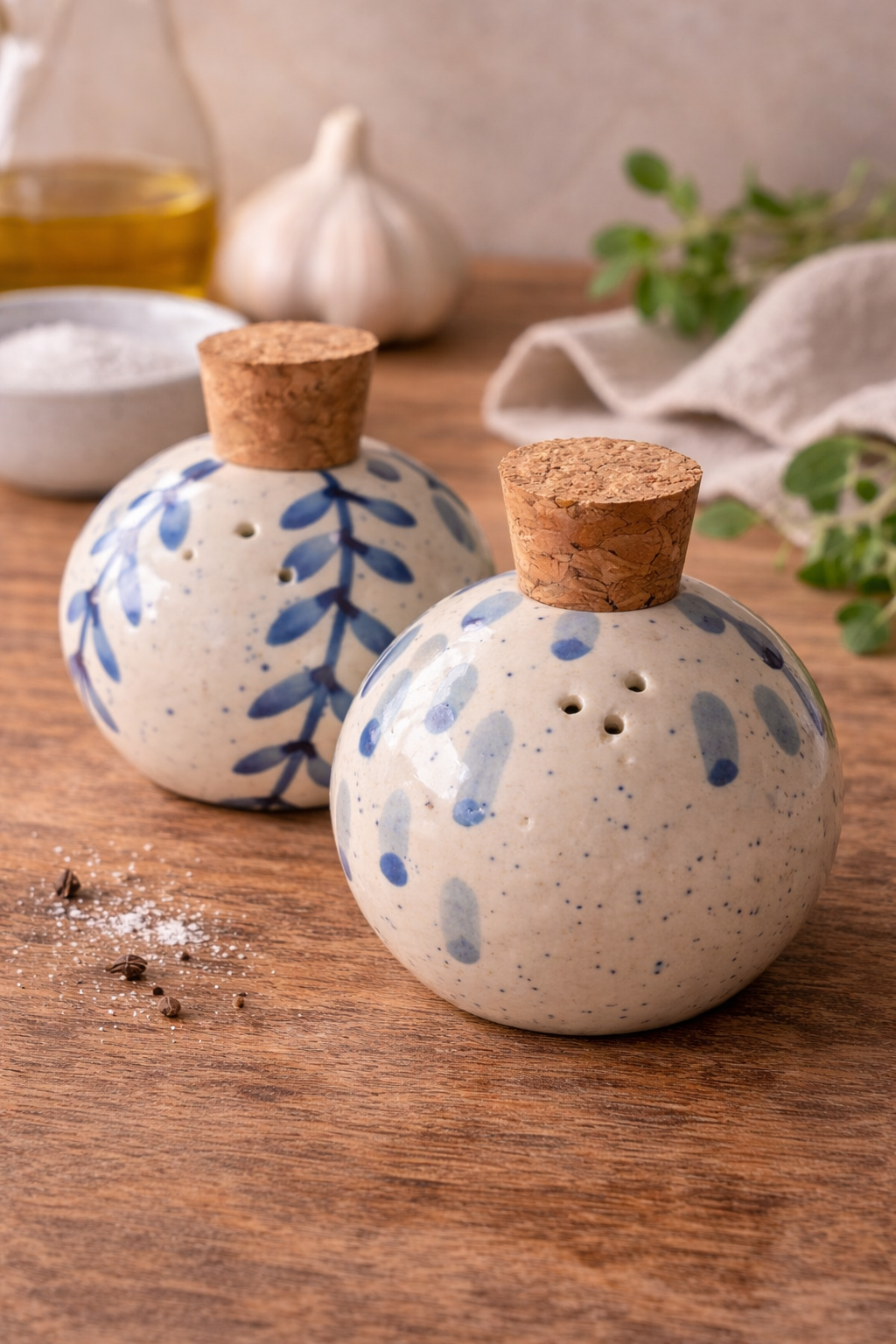 Blue Blossom Salt & Pepper Set
