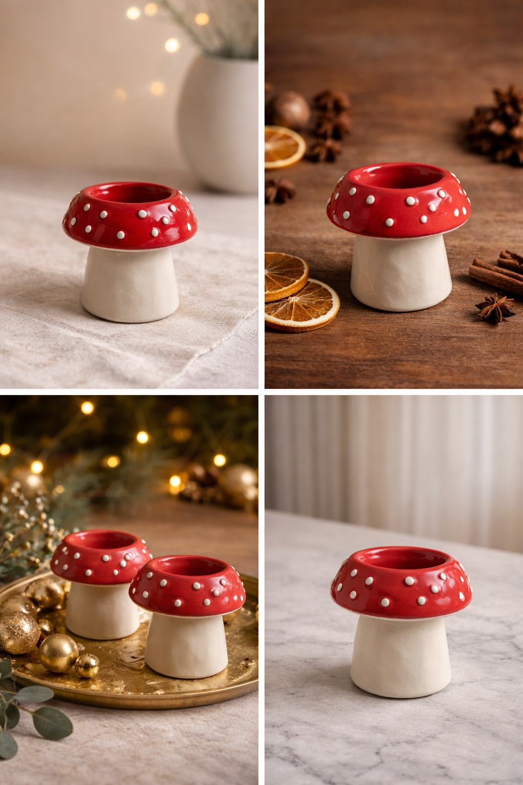 Mushroom Glow Candle Holder