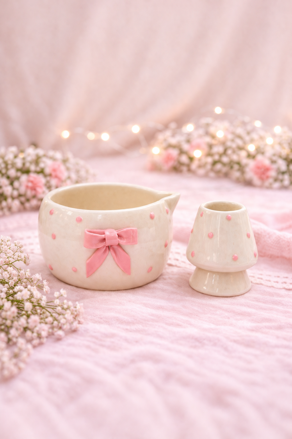 Blush Bow Matcha Set