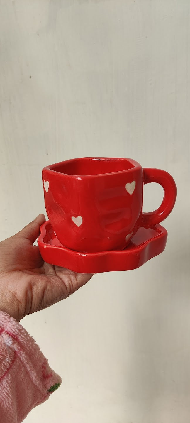 Ruby Heart Tea Set