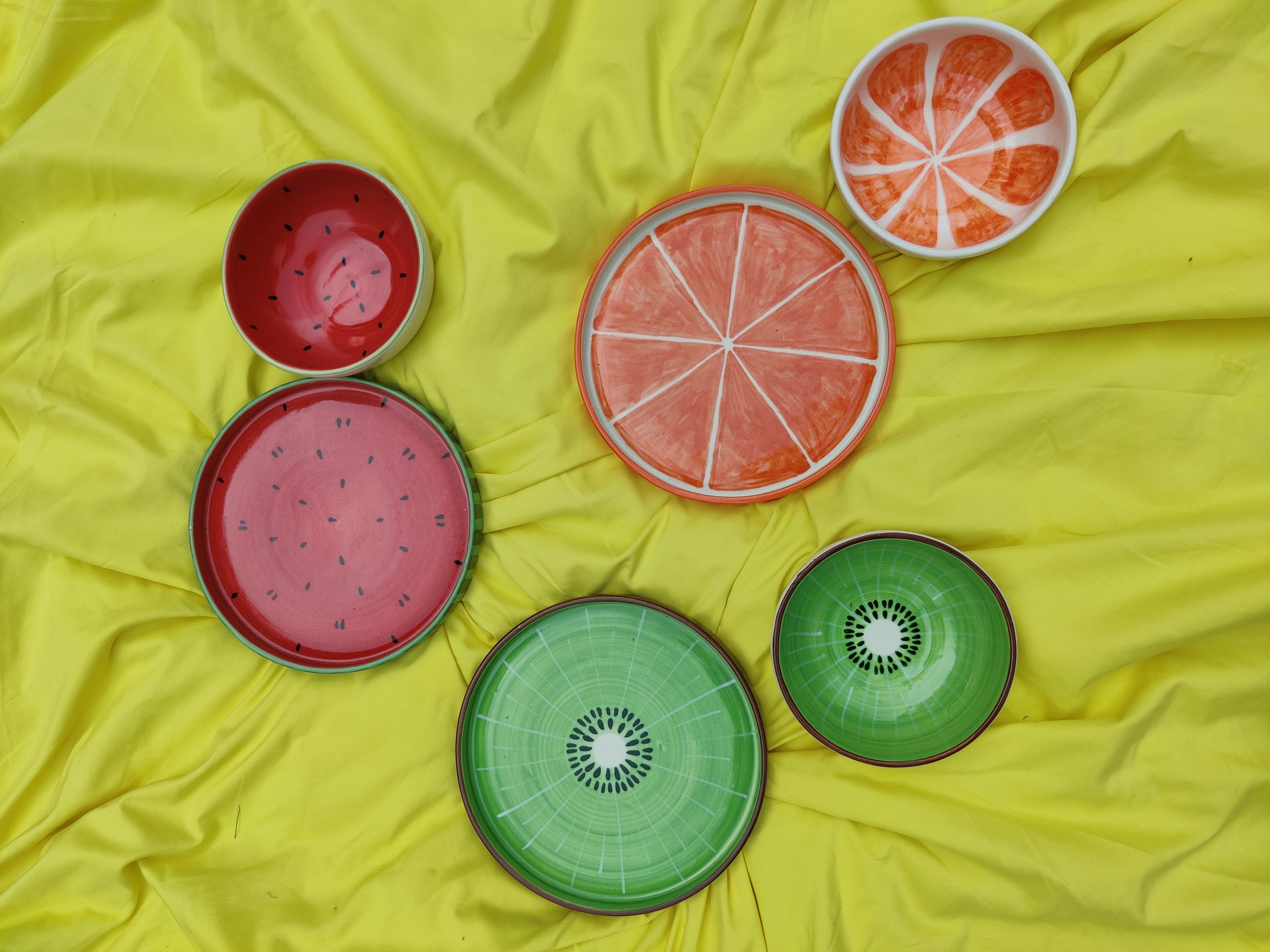 Fruity Fiesta Plates+Bowl Set
