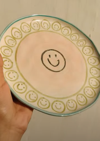 Peach Smily Plate