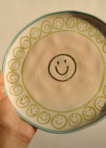 Peach Smily Plate