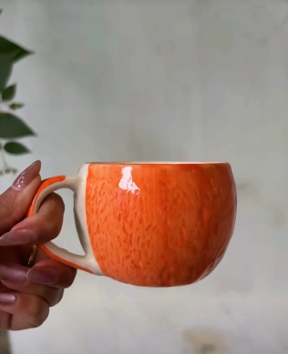 Orange Lid Mug