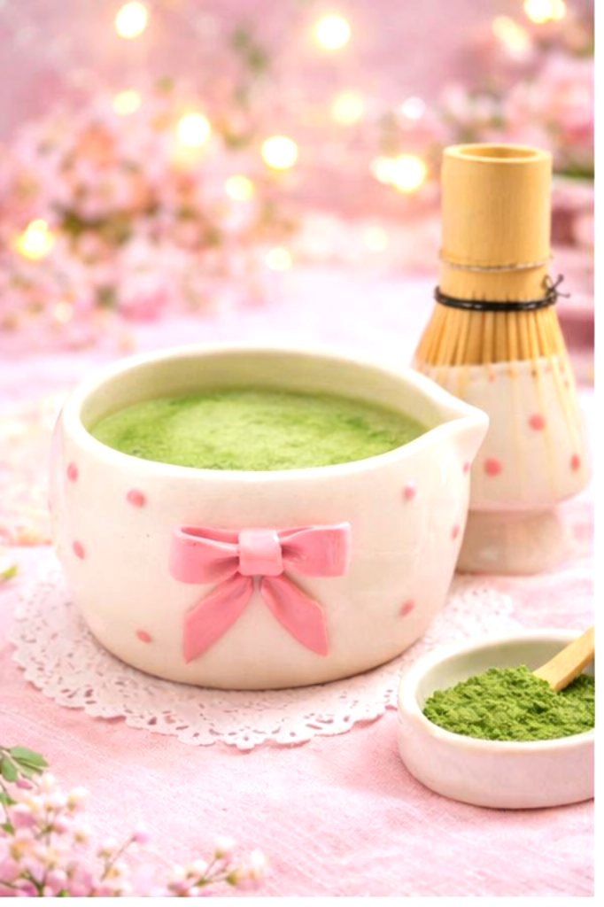 Blush Bow Matcha Set