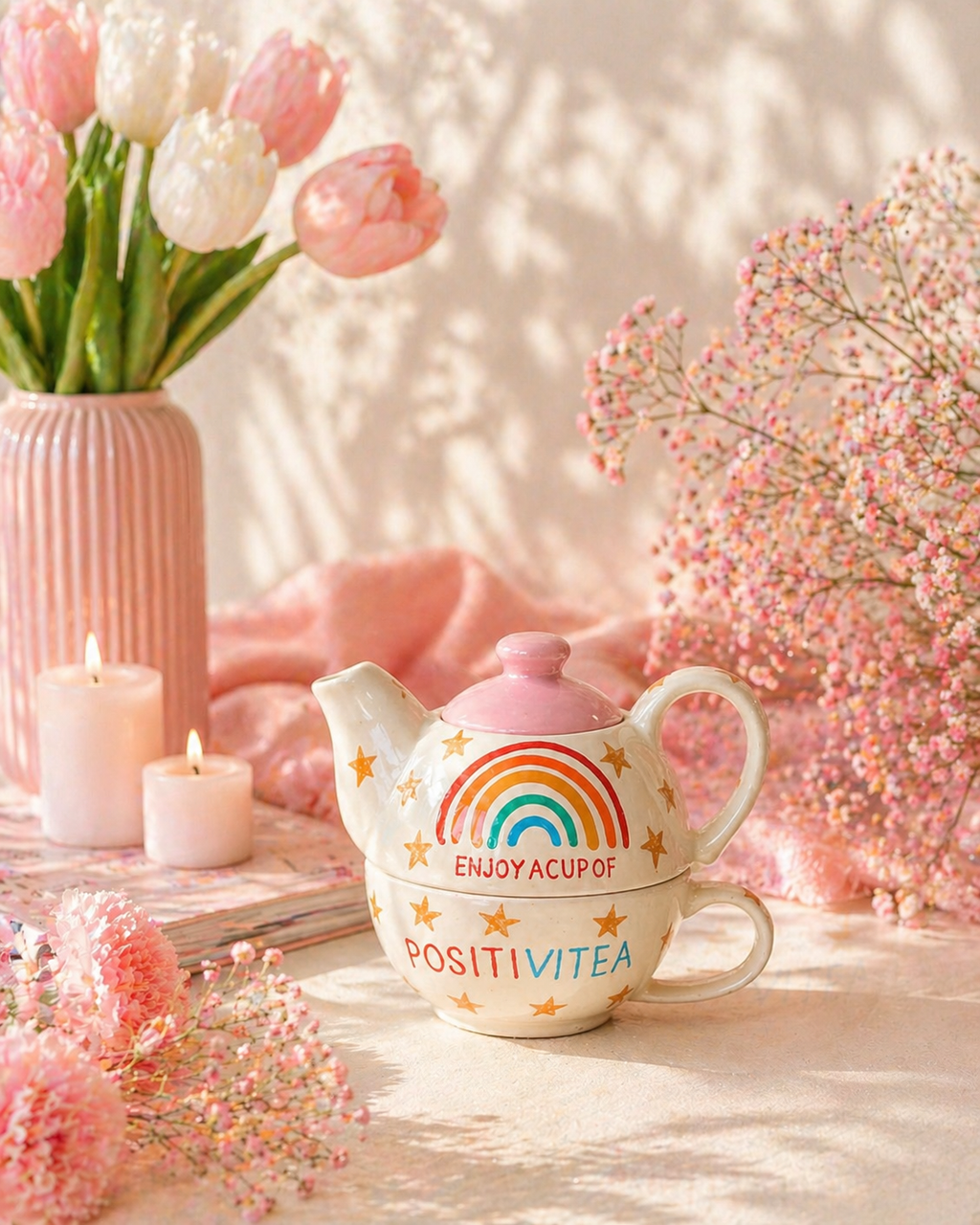 Positivitea Rainbow Teapot Set
