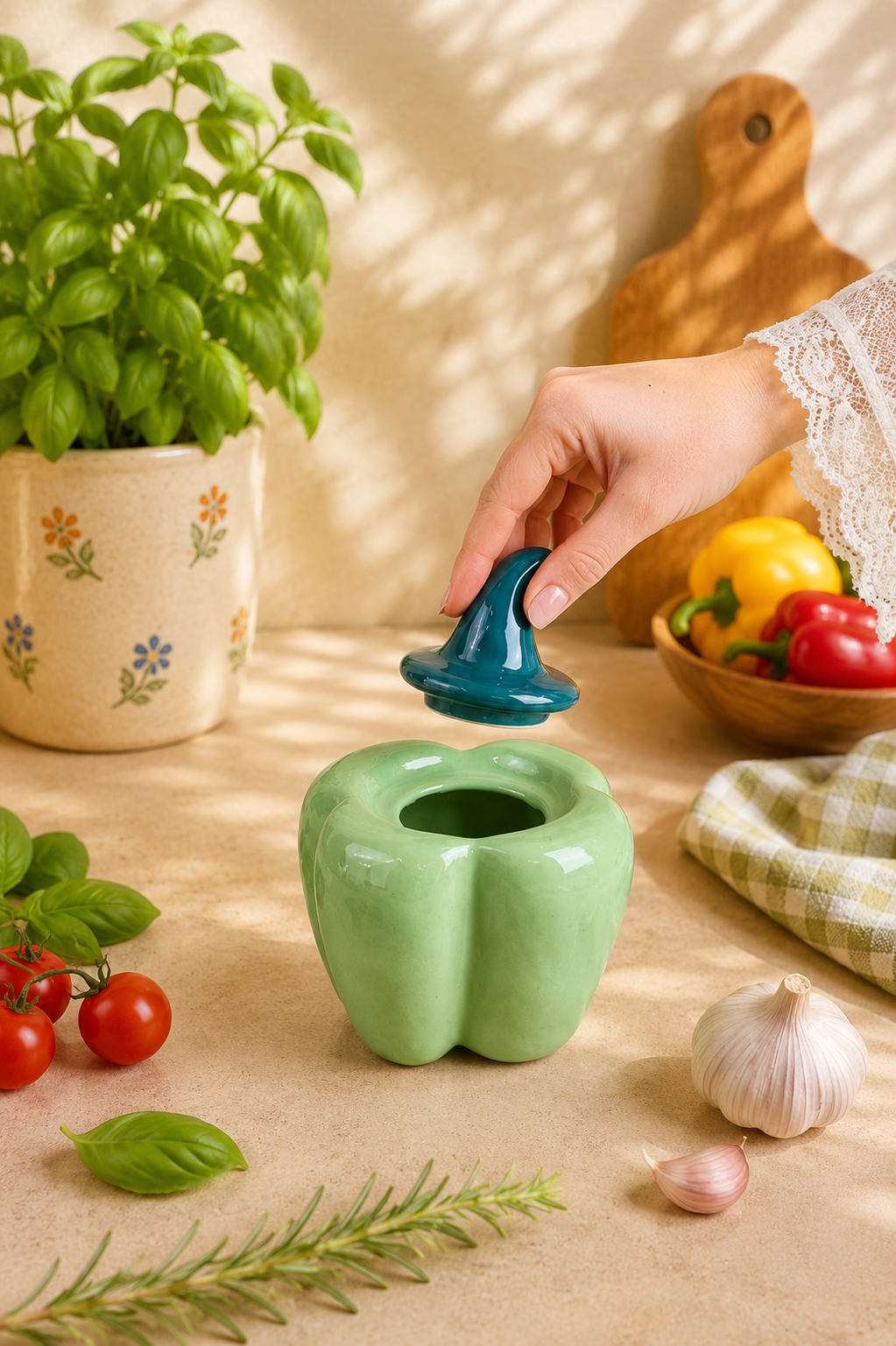 Bell Pepper/Capsicum Jar (Green)