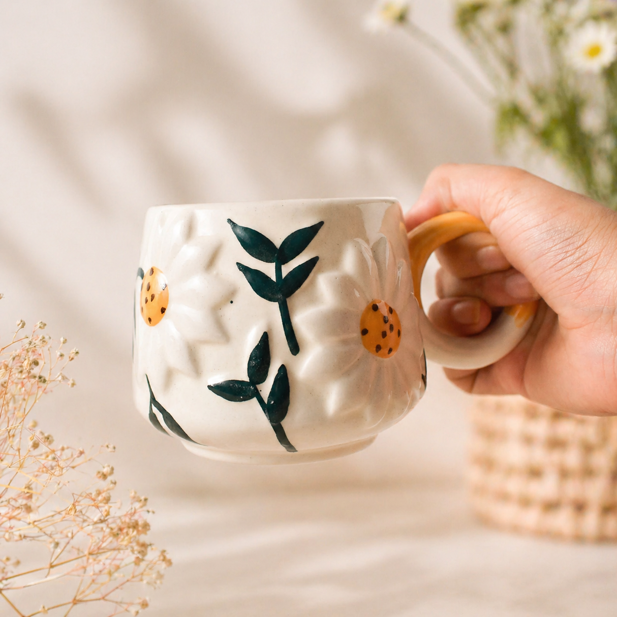 Daisy Bloom Mug & Plate Set