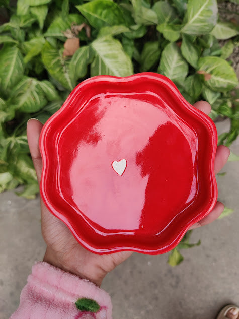 Soft Heart Saucer Plate