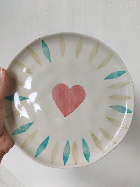 White Lily Love Plate