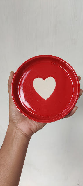 Red Heart Plate